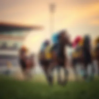 Visual representation of economic impact of horse racing