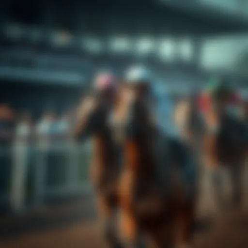 Historic horse racing event captured in motion