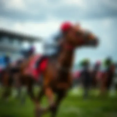 A jockey skillfully guiding a horse during a race