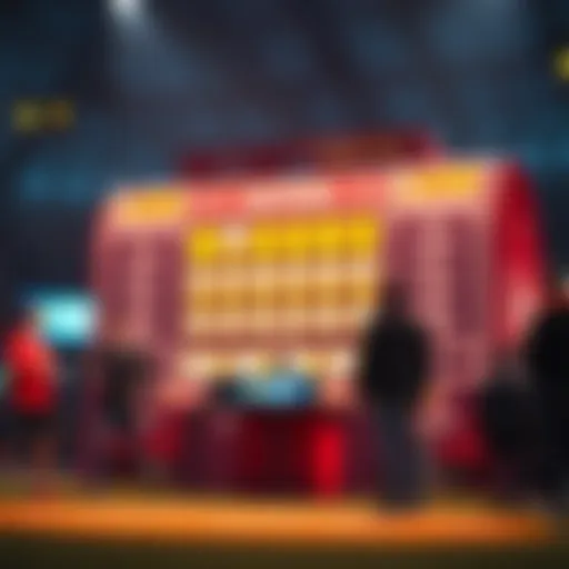 Visual representation of a lottery draw system
