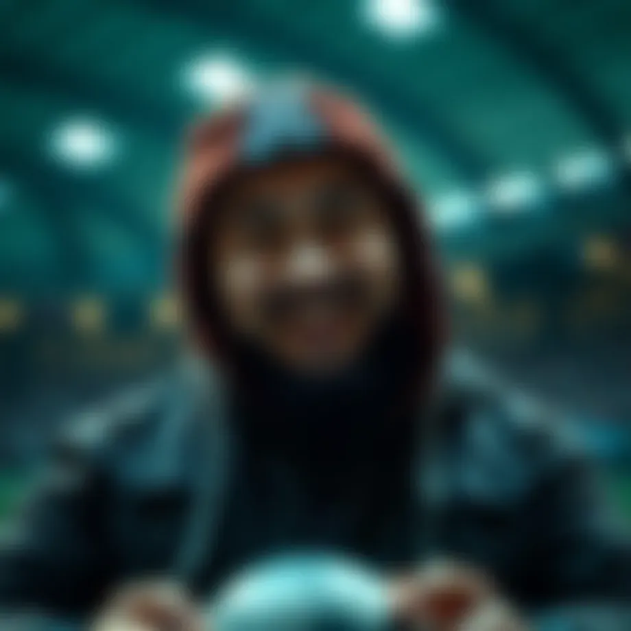 Concept of Toto betting with sports background